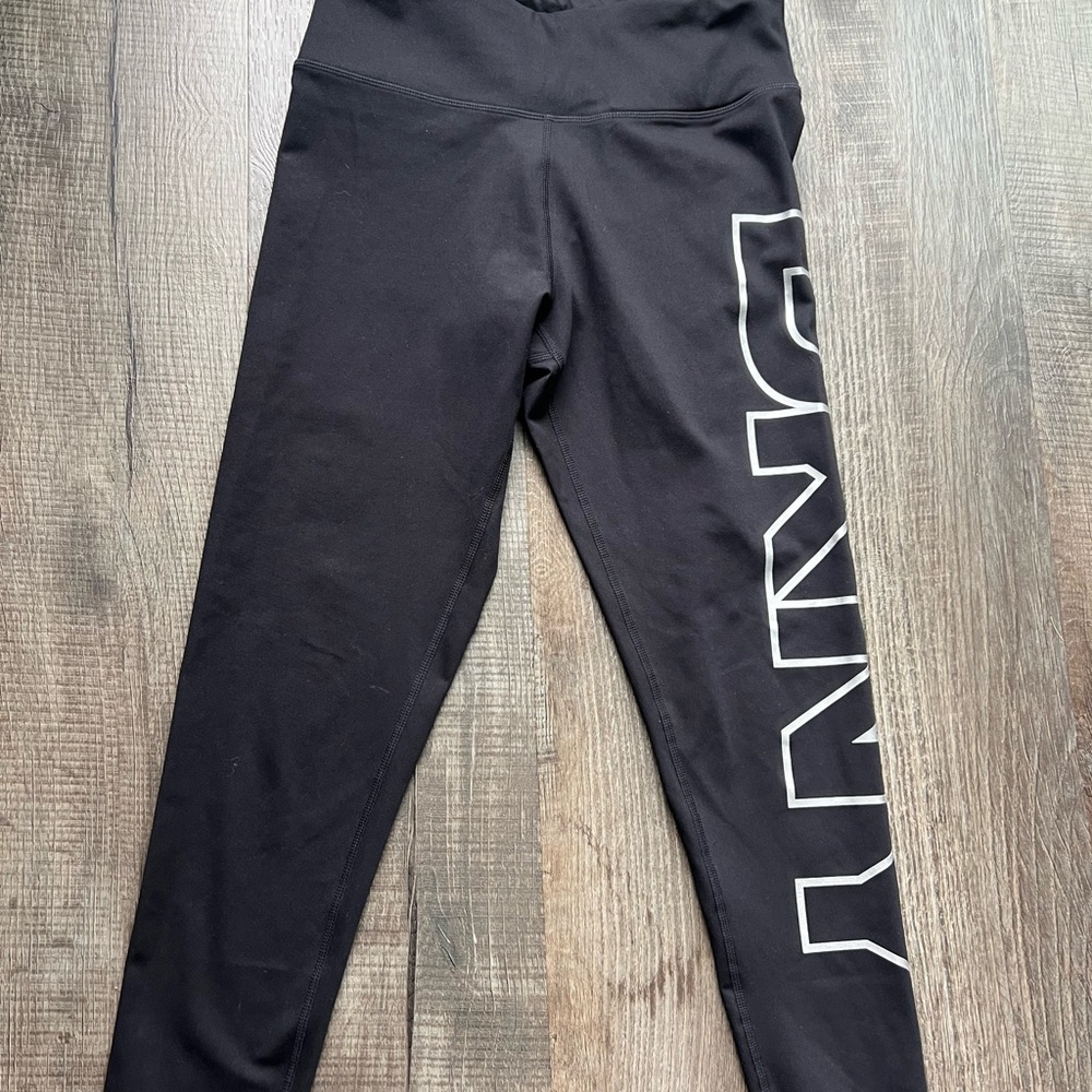 DKNY Jet Black Leggings with logo